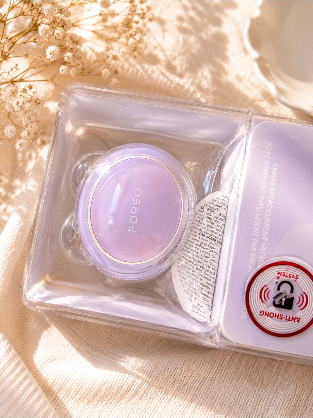 FOREO BEAR Mini Microcurrent Facial Device – lavender – Tested / New